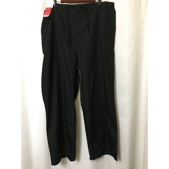 M & M SCRUBS SCRUB PANTS PLUS SIZE 3X ELASTIC & DRAWSTRING WAIST -Black - Picture 4 of 12